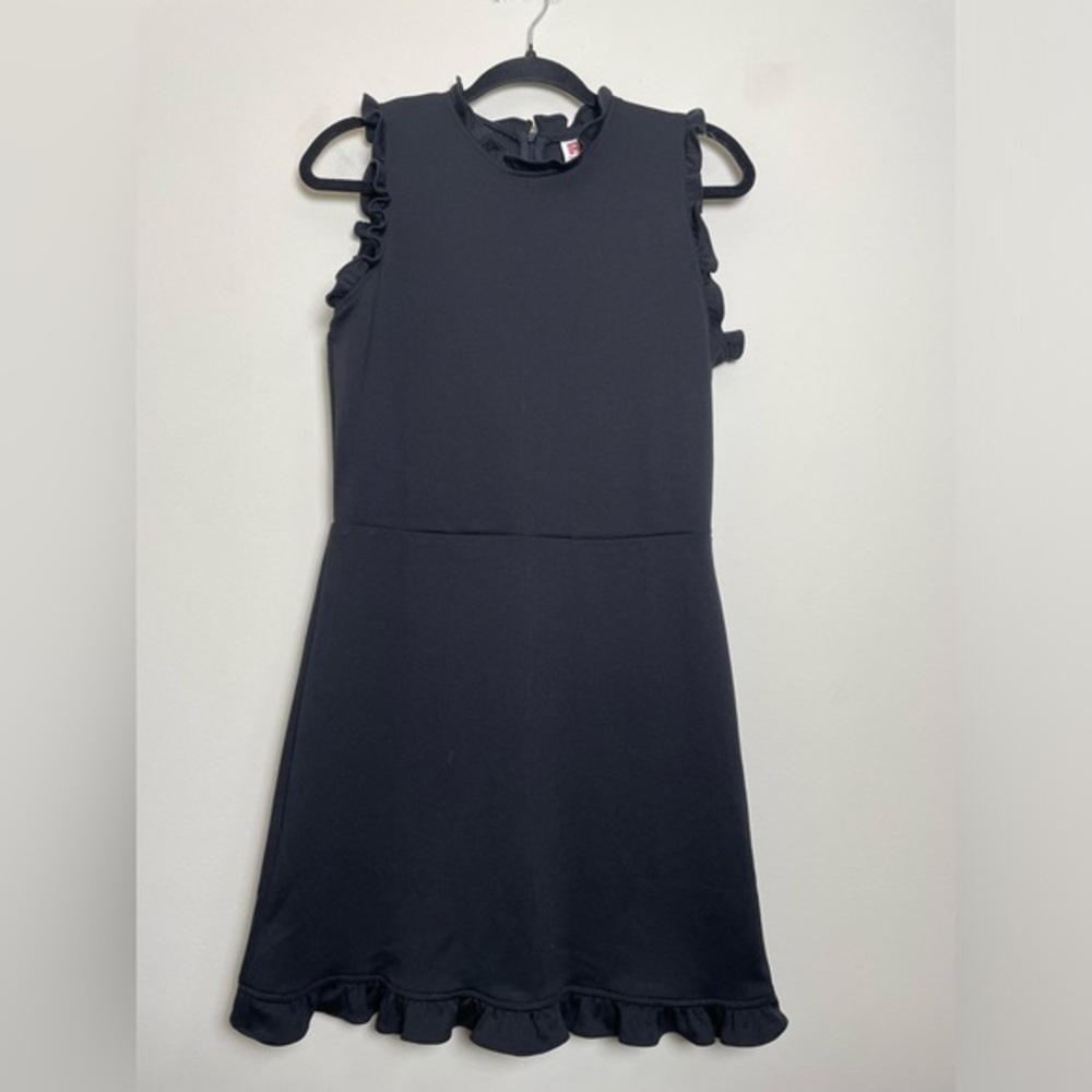 Amanda Uprichard Midnight Ruffle Mini Dress